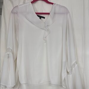 White House Black Market Elegant White Blouse
